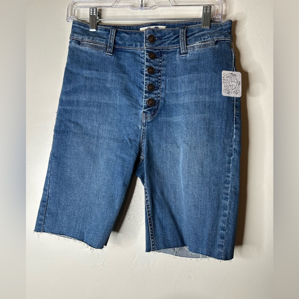 Free People Crvy Bermuda Jean Shorts